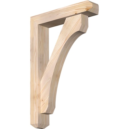 Ekena Millwork Legacy Craftsman Smooth Bracket w/ Offset Brace, Douglas Fir, 5 1/2"W x 26"D x 38"H BKT0604X26X38LEC04SDF